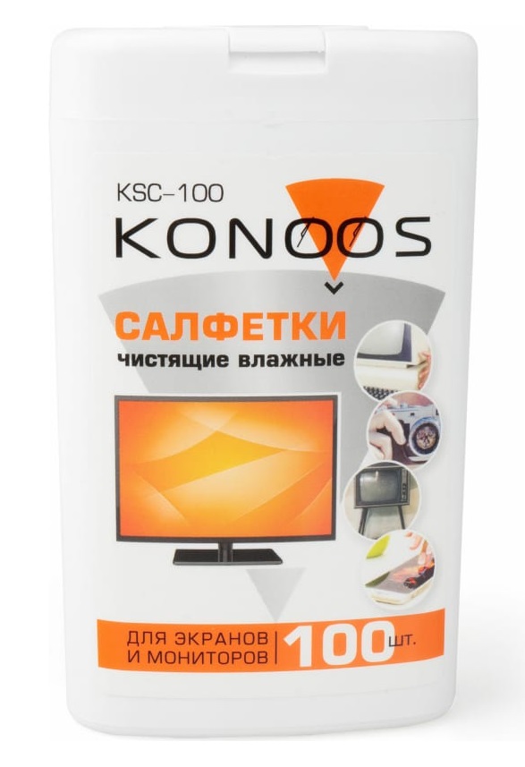 Чистящие салфетки Konoos KSC-100 для LED/LCD/TFT 100 шт.