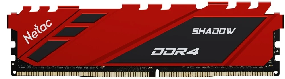 Модуль памяти DDR4 8Gb PC25600, 3200Mhz, Netac Shadow NTSDD4P32SP-08R C16 Red