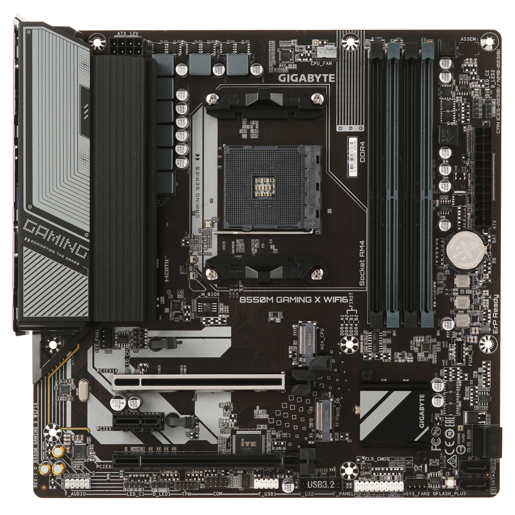 Материнская плата Socket AM4 GIGABYTE B550M GAMING X WIFI6