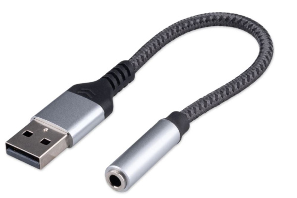 Переходник USB AM/Jack3.5F Cablexpert серый CCA-UM3.5F-AL