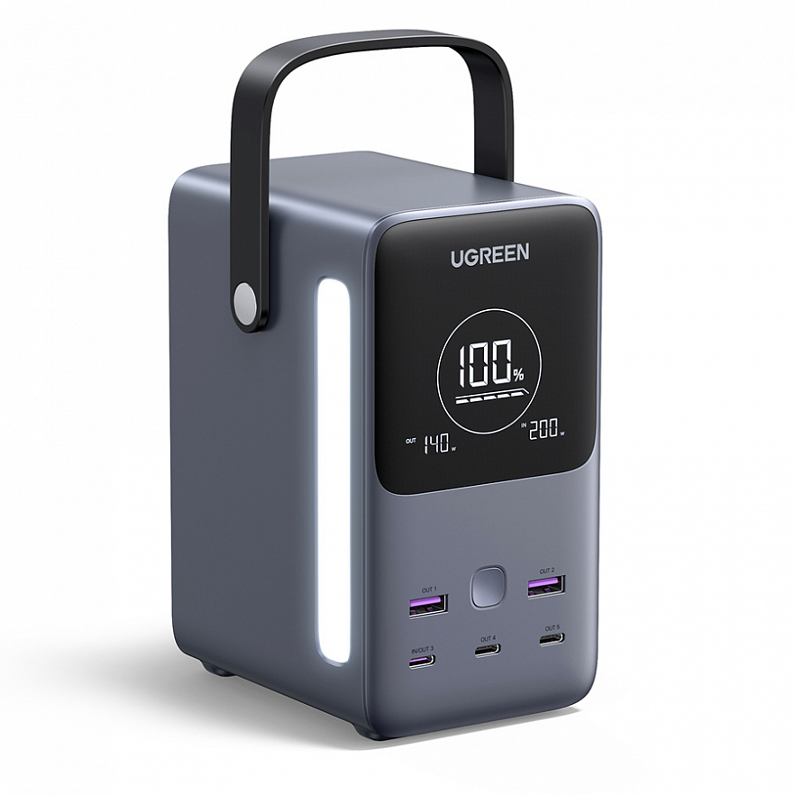 Внешний аккумулятор UGREEN PB770 (25286) 48000mAh 300W Fast Charging, серый