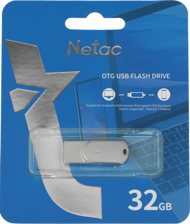 Флеш накопитель 32Gb USB 3.2 Gen 1+TypeC Netac U785C (NT03U785C-032G-32PN)