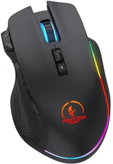 Мышь беспроводная игровая PANTEON PS93 W, RGB, BT+2.4G, черный