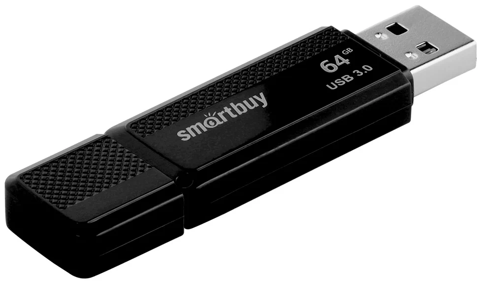 Флеш накопитель 64Gb USB 3.0 SmartBuy Dock Black (SB64GBDK-K3)