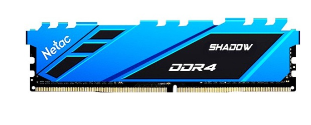 Модуль памяти DDR4 16Gb PC21300 2666MHz NETAC Shadow NTSDD4P26SP-16B Blue, с радиатором